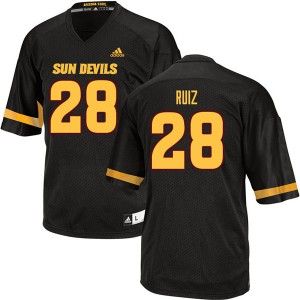 Mens Arizona State Sun Devils #28 Angel Ruiz Black Player Jersey 566613-158