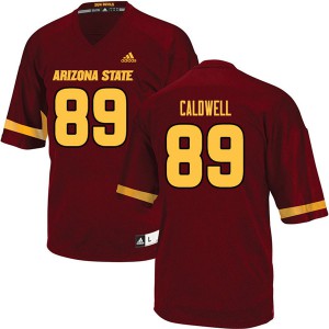 Men's Arizona State #89 Jarick Caldwell Maroon Stitch Jerseys 706445-823