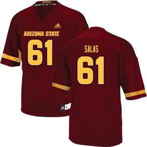 Men's Arizona State University #61 Marco Salas Maroon Football Jerseys 588074-615