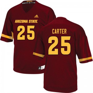 Mens Arizona State Sun Devils #25 A.J. Carter Maroon NCAA Jersey 263375-776