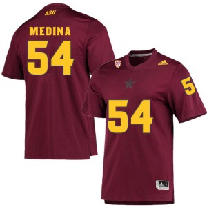 Men Arizona State University #54 Eddie Medina Maroon Stitched Jerseys 794274-587