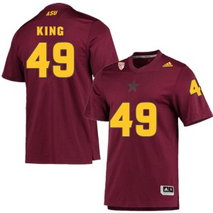 Mens Arizona State #49 Gage King Maroon Official Jerseys 368034-261