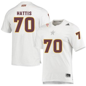 Mens Sun Devils #70 Henry Hattis White NCAA Jersey 521738-806