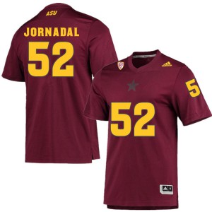 Men Arizona State University #52 Jacob Jornadal Maroon Stitch Jersey 129690-890