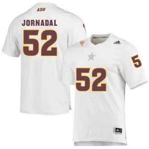 Men's Arizona State University #52 Jacob Jornadal White Official Jerseys 179809-330