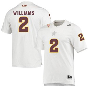 Mens Arizona State University #2 Jaydon Williams White Football Jerseys 966818-224