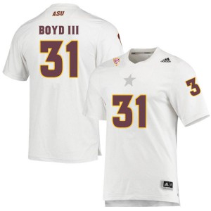 Men Arizona State Sun Devils #31 Jean Boyd III White Embroidery Jerseys 886018-495