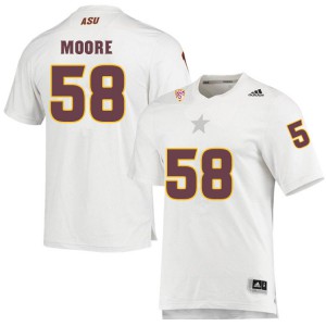 Men's Arizona State University #58 Joe Moore White Stitched Jerseys 435596-162