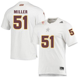 Men Sun Devils #51 Triston Miller White Football Jerseys 892544-485