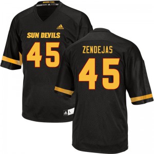 Men's Sun Devils #45 Cristian Zendejas Black Alumni Jersey 453735-366