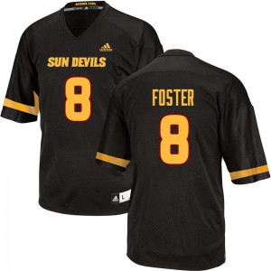 Mens Arizona State Sun Devils #8 D.J. Foster Black Stitch Jerseys 115421-922