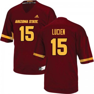 Men Arizona State University #15 Devin Lucien Maroon NCAA Jerseys 672413-340
