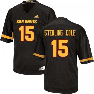 Men Sun Devils #15 Dillon Sterling-Cole Black Official Jerseys 781542-630