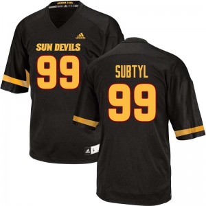 Men's Sun Devils #99 Dougladson Subtyl Black Stitch Jersey 368333-490