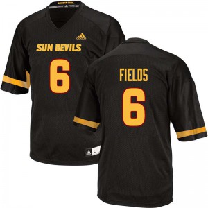 Men's Arizona State Sun Devils #6 Evan Fields Black High School Jersey 567920-161