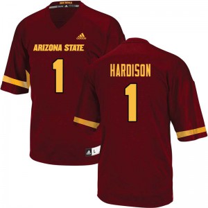 Men Arizona State University #1 Marcus Hardison Maroon NCAA Jersey 495958-547