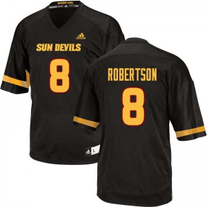 Men Arizona State University #8 Merlin Robertson Black Stitched Jerseys 999137-818