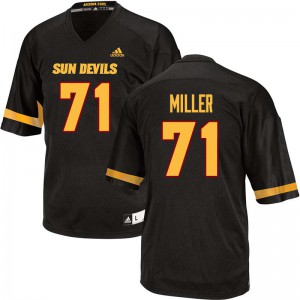 Men Sun Devils #71 Steven Miller Black Alumni Jerseys 487442-329