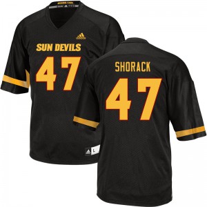 Mens Arizona State #47 Thomas Shorack Black NCAA Jerseys 164094-532