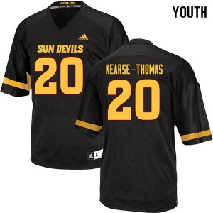 Youth Sun Devils #20 Khaylan Kearse-Thomas Black Embroidery Jerseys 797340-378