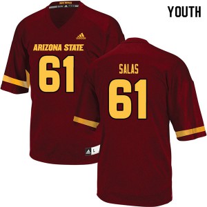 Youth Arizona State Sun Devils #61 Marco Salas Maroon Alumni Jerseys 152784-754