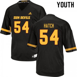 Youth Sun Devils #54 Case Hatch Black Embroidery Jerseys 931501-717