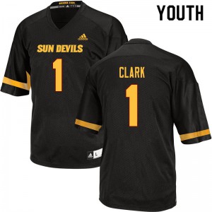 Youth Arizona State #1 Jordan Clark Black Official Jerseys 659182-247