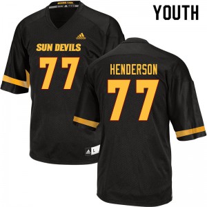 Youth Arizona State Sun Devils #77 LaDarius Henderson Black Stitched Jerseys 479962-420