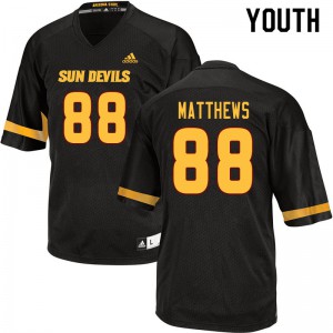 Youth Arizona State Sun Devils #88 Nolan Matthews Black Alumni Jerseys 363013-630
