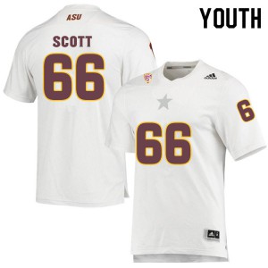 Youth Arizona State University #66 Ben Scott White Official Jerseys 242289-793
