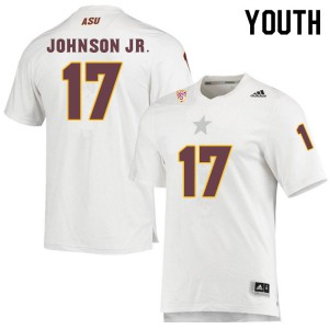Youth Arizona State Sun Devils #17 Chad Johnson Jr. White Stitched Jerseys 998347-843
