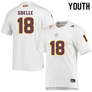 Youth Arizona State Sun Devils #18 Connor Soelle White Player Jerseys 421420-694