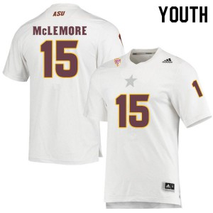Youth Arizona State #15 Daylin McLemore White Embroidery Jerseys 749539-932
