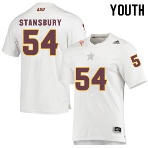 Youth Arizona State #54 Gharin Stansbury White Official Jerseys 332028-338