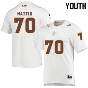 Youth Arizona State #70 Henry Hattis White NCAA Jerseys 739607-217