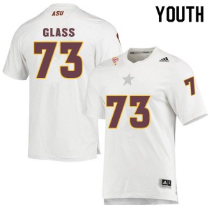 Youth Arizona State #73 Isaia Glass White Stitch Jerseys 369390-259