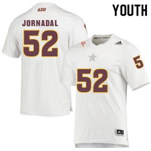Youth Sun Devils #52 Jacob Jornadal White NCAA Jersey 178038-852