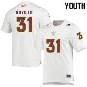Youth Arizona State Sun Devils #31 Jean Boyd III White NCAA Jersey 992173-358