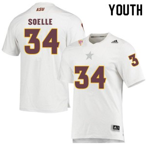 Youth Arizona State #34 Kyle Soelle White College Jerseys 372138-963