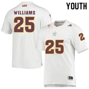 Youth Arizona State Sun Devils #25 Macen Williams White College Jersey 537709-908