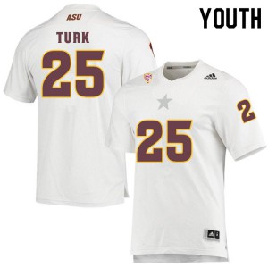 Youth Arizona State Sun Devils #25 Michael Turk White Player Jerseys 913233-301