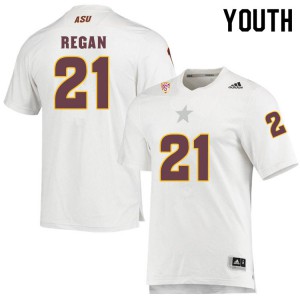 Youth Arizona State #21 RJ Regan White Player Jersey 334212-234