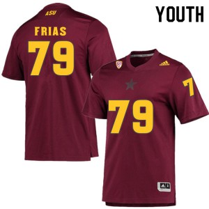 Youth Arizona State University #79 Ralph Frias Maroon Football Jerseys 888003-948