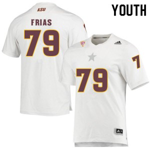 Youth Arizona State University #79 Ralph Frias White Football Jersey 167708-926