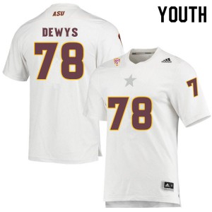 Youth Arizona State Sun Devils #78 Roman DeWys White Official Jerseys 750506-505