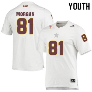 Youth Arizona State #81 Ryan Morgan White Stitched Jerseys 194937-663