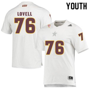 Youth Arizona State Sun Devils #76 Spencer Lovell White Stitch Jerseys 175751-325