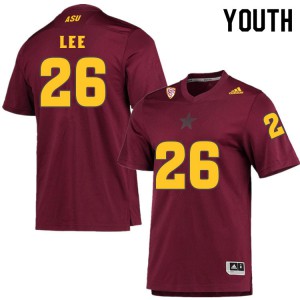 Youth Arizona State Sun Devils #26 T Lee Maroon Official Jersey 206211-618