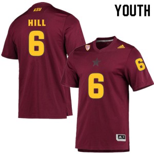 Youth Arizona State University #6 Tommi Hill Maroon Player Jersey 505190-434