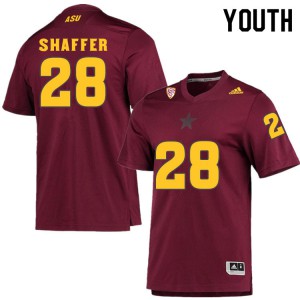 Youth Arizona State Sun Devils #28 Will Shaffer Maroon Embroidery Jerseys 647143-403